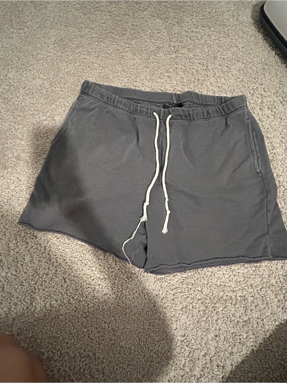 No Boundaries Men's Charcoal Drawstring Athletic Shorts